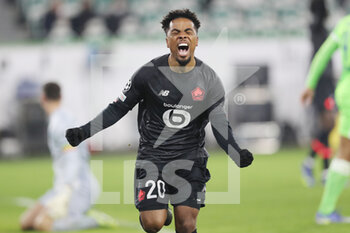 2021-12-08 - Angel Gomes of Lille celebrates his goal 0-3 during the UEFA Champions League, Group G football match between VfL Wolfsburg and LOSC Lille on December 8, 2021 at Volkswagen Arena in Wolfsburg, Germany - VFL WOLFSBURG VS LOSC LILLE - UEFA CHAMPIONS LEAGUE - SOCCER