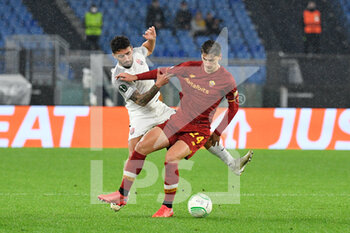 2021-11-25 - Marash Kumbulla (AS Roma)  during the UEFA Europa Conference League football match between AS Roma and  Zorya Luhansk  at The Olympic Stadium in Rome on November 25, 2021. - AS ROMA VS ZORYA LUHANSK - UEFA CONFERENCE LEAGUE - SOCCER