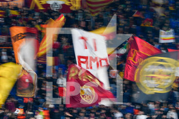 2021-11-04 - Supporters AS Roma during the UEFA Europa Conference League football match between AS Roma and Bodo/Glimt  at The Olympic Stadium in Rome on November 04, 2021. - AS ROMA VS BODO/GLIMT - UEFA CONFERENCE LEAGUE - SOCCER