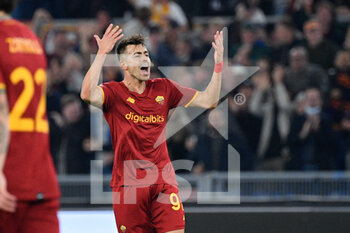 2021-11-04 - Stephan El Shaarawy (AS Roma) celebrates after scoring goal 1-1 during the UEFA Europa Conference League football match between AS Roma and Bodo/Glimt  at The Olympic Stadium in Rome on November 04, 2021. - AS ROMA VS BODO/GLIMT - UEFA CONFERENCE LEAGUE - SOCCER