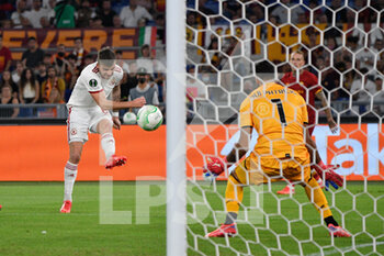 2021-09-16 - Graham Carey of CSKA Sofia goal 0-1 during the UEFA Europa Conference League football match between AS Roma and CSKA Sofia at The Olympic Stadium in Rome on September 16, 2021. (Photo by FABRIZIO CORRADETTI / LM) - AS ROMA VS CSKA SOFIA - UEFA CONFERENCE LEAGUE - SOCCER
