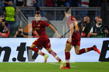 2021-09-16 - Stephan El Shaarawy of AS Roma celebrates after scoring goal 2-1 during the UEFA Europa Conference League football match between AS Roma and CSKA Sofia at The Olympic Stadium in Rome on September 16, 2021. (Photo by FABRIZIO CORRADETTI / LM) - AS ROMA VS CSKA SOFIA - UEFA CONFERENCE LEAGUE - SOCCER
