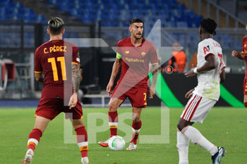 2021-09-16 - Lorenzo Pellegrini of AS Roma during the UEFA Europa Conference League football match between AS Roma and CSKA Sofia at The Olympic Stadium in Rome on September 16, 2021 - AS ROMA VS CSKA SOFIA - UEFA CONFERENCE LEAGUE - SOCCER