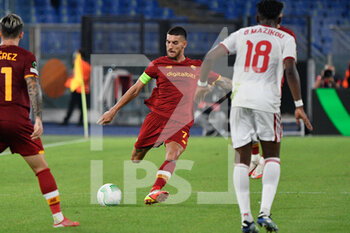 2021-09-16 - Lorenzo Pellegrini of AS Roma during the UEFA Europa Conference League football match between AS Roma and CSKA Sofia at The Olympic Stadium in Rome on September 16, 2021 - AS ROMA VS CSKA SOFIA - UEFA CONFERENCE LEAGUE - SOCCER