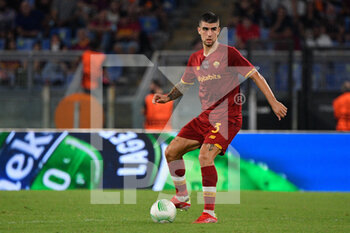 2021-09-16 - Gianluca Mancini of AS Roma during the UEFA Europa Conference League football match between AS Roma and CSKA Sofia at The Olympic Stadium in Rome on September 16, 2021. (Photo by FABRIZIO CORRADETTI / LM) - AS ROMA VS CSKA SOFIA - UEFA CONFERENCE LEAGUE - SOCCER