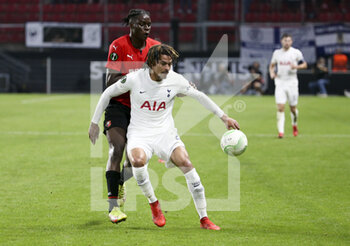 2021-09-16 - Dele Alli of Tottenham, Chimuanya Ugochukwu of Rennes during the UEFA Europa Conference League, Group Stage, Group G football match between Stade Rennais and Tottenham Hotspur on September 16, 2021 at Roazhon Park stadium in Rennes, France - STADE RENNAIS VS TOTTENHAM HOTSPUR - UEFA CONFERENCE LEAGUE - SOCCER