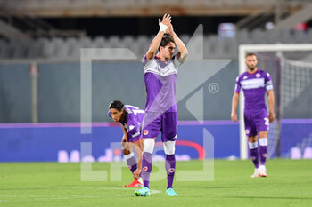 2021-08-13 - Dusan Vlahovic (Fiorentina) festeggia dopo il gol - TRENTADUESIMI - ACF FIORENTINA VS COSENZA CALCIO - ITALIAN CUP - SOCCER
