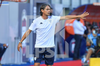 2021-08-16 - Filippo Inzaghi head coach of Brescia FC gestures  - TRENTADUESIMI - CROTONE VS BRESCIA - ITALIAN CUP - SOCCER