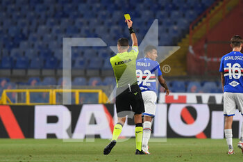 2021-08-16 - Yellow card for Jeison Murillo (Sampdoria) - TRENTADUESIMI - UC SAMPDORIA VS US ALESSANDRIA CALCIO - ITALIAN CUP - SOCCER