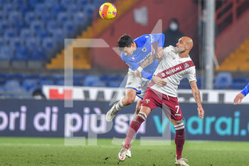 2021-12-16 - Alex Ferrari (Sampdoria) Simone Zaza (Torino) - UC SAMPDORIA VS TORINO FC - ITALIAN CUP - SOCCER