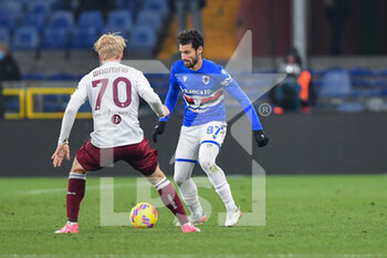 2021-12-16 - Magnus Warming (Torino) Antonio Candreva (Sampdoria) - UC SAMPDORIA VS TORINO FC - ITALIAN CUP - SOCCER