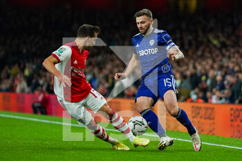 2021-10-26 - Leeds United defender Stuart Dallas during the English League Cup, EFL Cup football match between Arsenal and Leeds United on October 26, 2021 at the Emirates Stadium in London, England - ARSENAL VS LEEDS UNITED - ENGLISH LEAGUE CUP - SOCCER