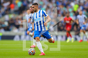 2021-08-21 - Neal Maupay (9) of Brighton & Hove Albion during the English championship Premier League football match between Brighton and Hove Albion and Watford on August 21, 2021 at the American Express Community Stadium in Brighton and Hove, England - Photo Nigel Keene / ProSportsImages / DPPI - BRIGHTON AND HOVE ALBION VS WATFORD - ENGLISH PREMIER LEAGUE - SOCCER