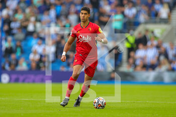 2021-08-21 - Adam Masina (11) of Watford during the English championship Premier League football match between Brighton and Hove Albion and Watford on August 21, 2021 at the American Express Community Stadium in Brighton and Hove, England - Photo Nigel Keene / ProSportsImages / DPPI - BRIGHTON AND HOVE ALBION VS WATFORD - ENGLISH PREMIER LEAGUE - SOCCER