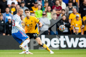2021-08-29 - Manchester Utd defender Luke Shaw and Max Kilman of Wolverhampton during the English championship Premier League football match between Wolverhampton Wanderers and Manchester United on August 29, 2021 at Molineux in Wolverhampton, England - Photo Manjit Narotra / ProSportsImages / DPPI - WOLVERHAMPTON WANDERERS VS MANCHESTER UNITED - ENGLISH PREMIER LEAGUE - SOCCER