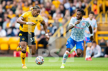 2021-08-29 - Adama Traore of Wolverhampton and Fred of Manchester United during the English championship Premier League football match between Wolverhampton Wanderers and Manchester United on August 29, 2021 at Molineux in Wolverhampton, England - Photo Manjit Narotra / ProSportsImages / DPPI - WOLVERHAMPTON WANDERERS VS MANCHESTER UNITED - ENGLISH PREMIER LEAGUE - SOCCER