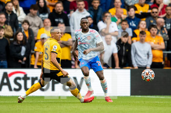 2021-08-29 - Manchester Utd defender Aaron Wan-Bissaka, Fernando Marcal of Wolverhampton during the English championship Premier League football match between Wolverhampton Wanderers and Manchester United on August 29, 2021 at Molineux in Wolverhampton, England - Photo Manjit Narotra / ProSportsImages / DPPI - WOLVERHAMPTON WANDERERS VS MANCHESTER UNITED - ENGLISH PREMIER LEAGUE - SOCCER