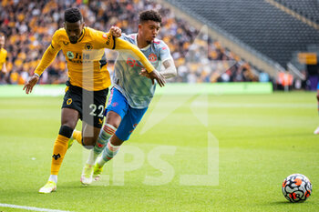2021-08-29 - Nelson Semedo of Wolverhampton, Jadon Sancho of Manchester United during the English championship Premier League football match between Wolverhampton Wanderers and Manchester United on August 29, 2021 at Molineux in Wolverhampton, England - Photo Manjit Narotra / ProSportsImages / DPPI - WOLVERHAMPTON WANDERERS VS MANCHESTER UNITED - ENGLISH PREMIER LEAGUE - SOCCER