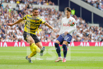 2021-08-29 - Francisco Sierralta (31) of Watford clears the ball, Heung-Min Son (7) of Tottenham Hotspur during the English championship Premier League football match between Tottenham Hotspur and Watford on August 29, 2021 at Tottenham Hotspur Stadium in London, England - Photo Nigel Keene / ProSportsImages / DPPI - TOTTENHAM HOTSPUR VS WATFORD - ENGLISH PREMIER LEAGUE - SOCCER