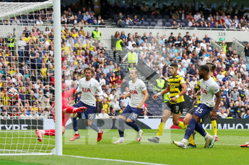 2021-08-29 - Daniel Bachmann (26) of Watford fails to keep out the free kick from Heung-Min Son (7) of Tottenham Hotspur 1-0 during the English championship Premier League football match between Tottenham Hotspur and Watford on August 29, 2021 at Tottenham Hotspur Stadium in London, England - Photo Nigel Keene / ProSportsImages / DPPI - TOTTENHAM HOTSPUR VS WATFORD - ENGLISH PREMIER LEAGUE - SOCCER