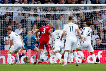 2021-09-12 - Liverpool midfielder Fabinho (3) scores a goal to make the score 0-2 during the Premier League match between Leeds United and Liverpool at Elland Road, Leeds, England on 12 September 2021 - LEEDS UNITED VS LIVERPOOL AT ELLAND ROAD - ENGLISH PREMIER LEAGUE - SOCCER
