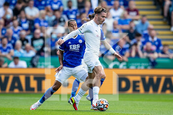 2021-09-11 - Manchester City midfielder Jack Grealish (10) battles for possession during the Premier League match between Leicester City and Manchester City at the King Power Stadium, Leicester, England on 11 September 2021 - LEICESTER CITY VS MANCHESTER CITY - ENGLISH PREMIER LEAGUE - SOCCER