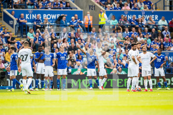 2021-09-11 - Free kick for Man City during the Premier League match between Leicester City and Manchester City at the King Power Stadium, Leicester, England on 11 September 2021 - LEICESTER CITY VS MANCHESTER CITY - ENGLISH PREMIER LEAGUE - SOCCER