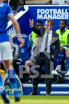 2021-09-11 - Leicester City Manager Brendan Rodgers gestures during the Premier League match between Leicester City and Manchester City at the King Power Stadium, Leicester, England on 11 September 2021 - LEICESTER CITY VS MANCHESTER CITY - ENGLISH PREMIER LEAGUE - SOCCER