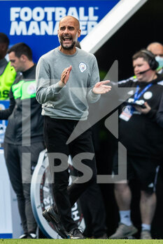 2021-09-11 - Manchester City Manager Pep Guardiola during the Premier League match between Leicester City and Manchester City at the King Power Stadium, Leicester, England on 11 September 2021 - LEICESTER CITY VS MANCHESTER CITY - ENGLISH PREMIER LEAGUE - SOCCER