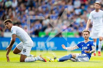 2021-09-11 - Leicester City midfielder James Maddison (10) asks for foul during the Premier League match between Leicester City and Manchester City at the King Power Stadium, Leicester, England on 11 September 2021 - LEICESTER CITY VS MANCHESTER CITY - ENGLISH PREMIER LEAGUE - SOCCER