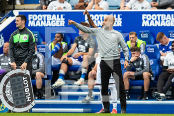 2021-09-11 - Manchester City Manager Pep Guardiola during the Premier League match between Leicester City and Manchester City at the King Power Stadium, Leicester, England on 11 September 2021 - LEICESTER CITY VS MANCHESTER CITY - ENGLISH PREMIER LEAGUE - SOCCER