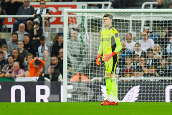 2021-09-17 - Leeds United goalkeeper Illan Meslier (1) during the Premier League match between Newcastle United and Leeds United at St. James's Park, Newcastle, England on 17 September 2021. Photo Malcolm Bryce /ProSportsImages / DPPI - NEWCASTLE UNITED VS LEEDS UNITED - ENGLISH PREMIER LEAGUE - SOCCER
