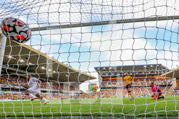 2021-09-18 - Goal 0-2 Bryan Mbeumo (19) of Brentford scores the second goal during the Premier League match between Wolverhampton Wanderers and Brentford at Molineux, Wolverhampton, England on 18 September 2021. Photo Nigel Keene / ProSportsImages / DPPI - WOLVERHAMPTON WANDERERS VS BRENTFORD - ENGLISH PREMIER LEAGUE - SOCCER
