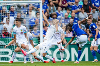 2021-09-25 - Leicester City midfielder Ademola Lookman (37) shoots at goal during the English championship Premier League football match between Leicester City and Burnley on September 25 2021 at the King Power Stadium in Leicester, England - LEICESTER CITY VS BURNLEY - ENGLISH PREMIER LEAGUE - SOCCER