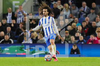 2021-10-24 - Brighton and Hove Albion defender Marc Cucurella during the English championship Premier League football match between Brighton and Hove Albion and Manchester City on October 23, 2021 at the American Express Community Stadium in Brighton and Hove, England - BRIGHTON AND HOVE ALBION VS MANCHESTER CITY - ENGLISH PREMIER LEAGUE - SOCCER