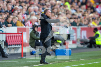 2021-10-24 - Leicester City manager Brendan Rodgers during the English championship Premier League football match between Brentford and Leicester City on October 24, 2021 at Brentford Community Stadium in Brentford, England - BRENTFORD VS LEICESTER CITY - ENGLISH PREMIER LEAGUE - SOCCER