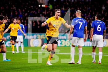 2021-11-01 - Wolverhampton Wanderers defender Max Kilman celebrates after his goal 1-0 during the English championship Premier League football match between Wolverhampton Wanderers and Everton on November 1, 2021 at Molineux stadium in Wolverhampton, England - WOLVERHAMPTON WANDERERS VS EVERTON - ENGLISH PREMIER LEAGUE - SOCCER