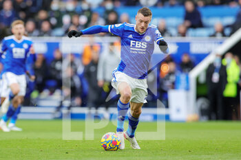 2021-11-20 - Jamie Vardy (9) of Leicester City during the English championship Premier League football match between Leicester City and Chelsea on November 20, 2021 at the King Power Stadium in Leicester, England - LEICESTER CITY VS CHELSEA - ENGLISH PREMIER LEAGUE - SOCCER