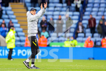2021-11-20 - Thomas Tuchel Manager of Chelsea thanks fans at full time during the English championship Premier League football match between Leicester City and Chelsea on November 20, 2021 at the King Power Stadium in Leicester, England - LEICESTER CITY VS CHELSEA - ENGLISH PREMIER LEAGUE - SOCCER