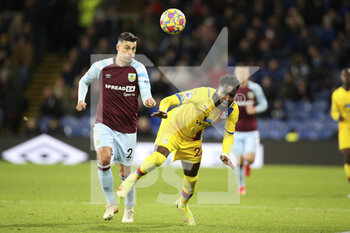 2021-11-20 - Burnley defender Matthew Lowton (2) and Crystal Palace forward Odsonne Edouard (22) during the English championship Premier League football match between Burnley and Crystal Palace on November 20, 2021 at Turf Moor in Burnley, England - BURNLEY VS CRYSTAL PALACE - ENGLISH PREMIER LEAGUE - SOCCER