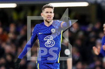 2021-11-29 - Chelsea Midfielder Jorginho celebrates after his goal 1-1 during the English championship Premier League football match between Chelsea and Manchester United on November 28, 2021 at Stamford Bridge in London, England - CHELSEA VS MANCHESTER UNITED - ENGLISH PREMIER LEAGUE - SOCCER