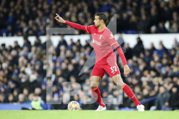 2021-12-01 - Liverpool defender Joel Matip during the English championship Premier League football match between Everton and Liverpool on December 1, 2021 at Goodison Park in Liverpool, England - EVERTON VS LIVERPOOL - ENGLISH PREMIER LEAGUE - SOCCER