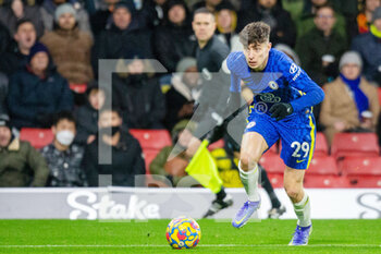 2021-12-01 - Chelsea midfielder Kai Havertz during the English championship Premier League football match between Watford and Chelsea on December 1, 2021 at Vicarage Road in Watford, England - WATFORD VS CHELSEA - ENGLISH PREMIER LEAGUE - SOCCER