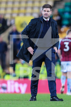 2021-12-14 - Steven Gerrard manager of Aston Villa after the English championship Premier League football match between Norwich City and Aston Villa on December 14, 2021 at Carrow Road in Norwich, England - NORWICH CITY VS ASTON VILLA - ENGLISH PREMIER LEAGUE - SOCCER