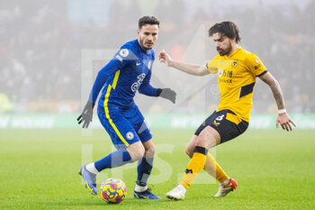 2021-12-19 - Chelsea midfielder Saul Niguez and Ruben Neves of Wolverhampton during the English championship Premier League football match between Wolverhampton Wanderers and Chelsea on December 19, 2021 at Molineux in Wolverhampton, England - WOLVERHAMPTON WANDERERS VS CHELSEA - ENGLISH PREMIER LEAGUE - SOCCER