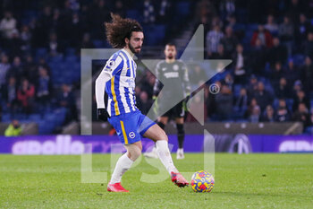 2021-12-27 - Brighton and Hove Albion defender Marc Cucurella during the English championship Premier League football match between Brighton and Hove Albion and Brentford on December 26, 2021 at the American Express Community Stadium in Brighton and Hove, England - BRIGHTON AND HOVE ALBION VS BRENTFORD - ENGLISH PREMIER LEAGUE - SOCCER