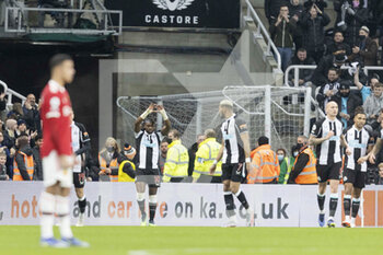 2021-12-27 - Newcastle's Allan Saint-Maximin (10) celebrates his goal 1-0 during the English championship Premier League football match between Newcastle United and Manchester United on December 27, 2021 at St James's Park in Newcastle, England - NEWCASTLE UNITED VS MANCHESTER UNITED - ENGLISH PREMIER LEAGUE - SOCCER
