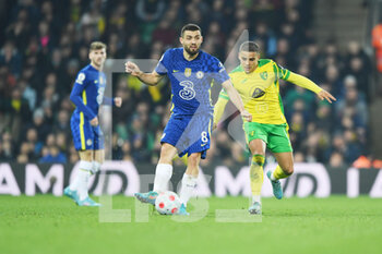 2021-03-10 - Chelsea midfielder Mateo Kovacic (8) during the English championship Premier League football match between Norwich City and Chelsea on March 10, 2022 at Carrow Road in Norwich, England - NORWICH CITY VS CHELSEA - ENGLISH PREMIER LEAGUE - SOCCER