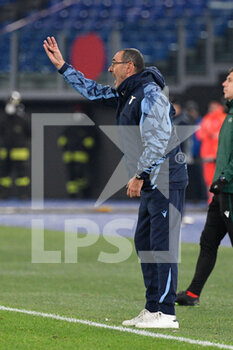 2021-12-09 - Maurizio Sarri coach (SS Lazio)  during the UEFA Europa League football match between SS Lazio and Galatasaray at The Olympic Stadium in Rome on 09 December 2021. - SS LAZIO VS GALATASARAY FC - UEFA EUROPA LEAGUE - SOCCER