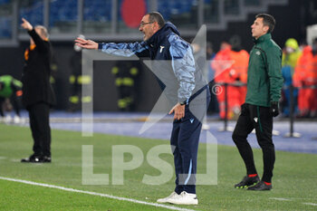 2021-12-09 - Maurizio Sarri coach (SS Lazio)  during the UEFA Europa League football match between SS Lazio and Galatasaray at The Olympic Stadium in Rome on 09 December 2021. - SS LAZIO VS GALATASARAY FC - UEFA EUROPA LEAGUE - SOCCER